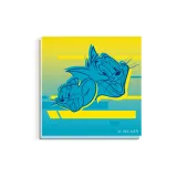 아크릴 냉장고 마그넷 - 옐로우 및 블루
