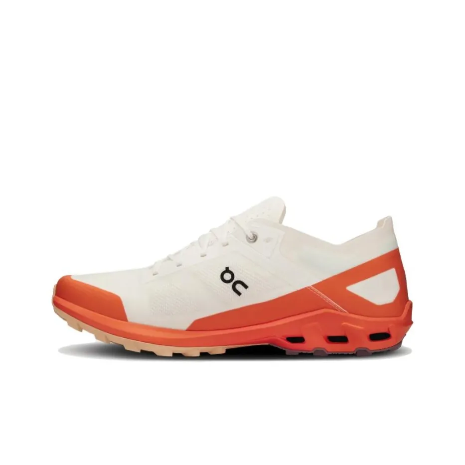 On Cloudventure Peak 3 Амортизирующие беговые кроссовки с низким верхом устойчивые к истиранию мужские белые и оранжевые
