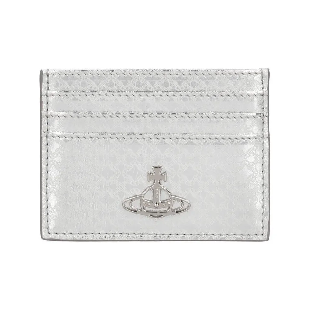 Vivienne Westwood Телячья кожа Держатель для карт Унисекс Серебряный
