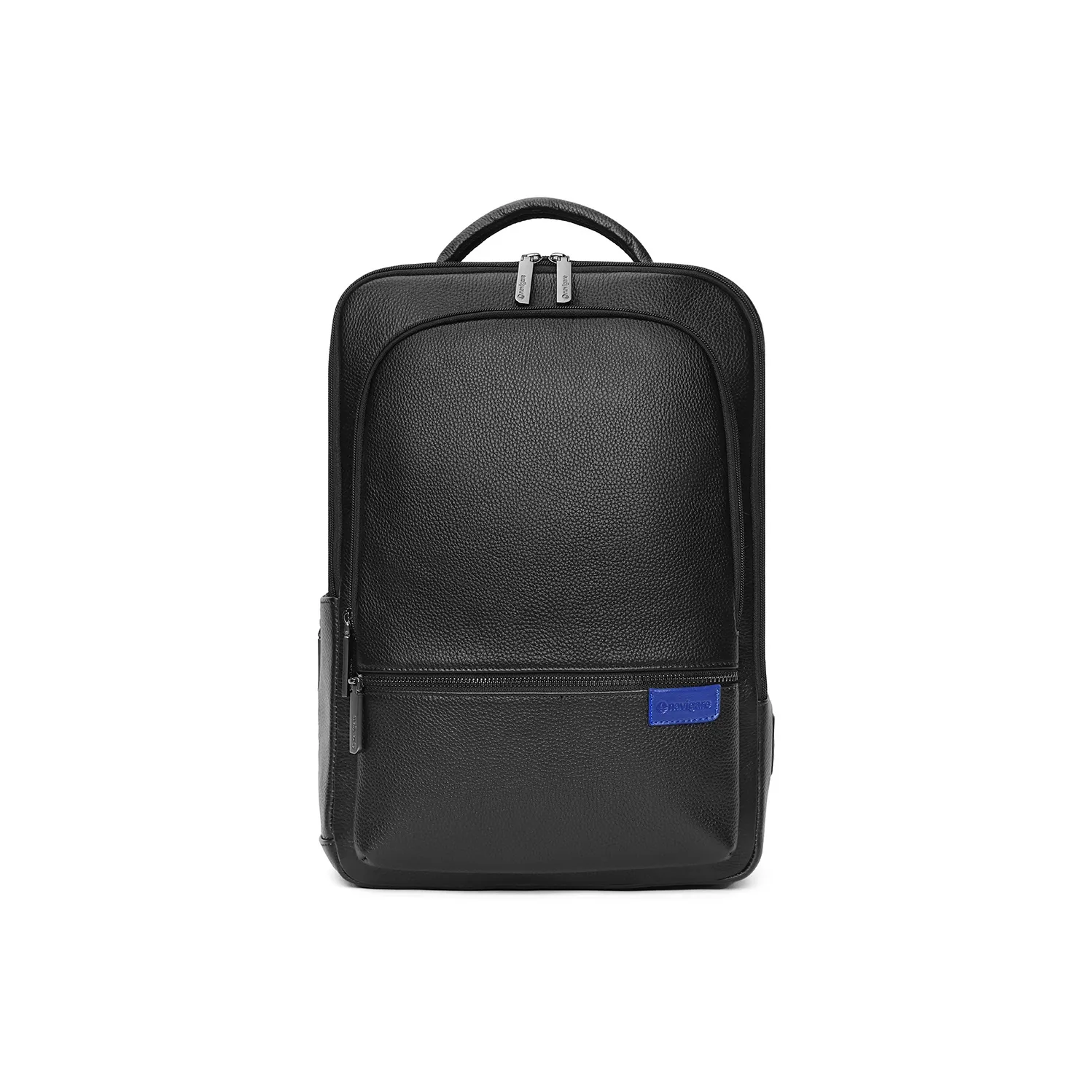 NAVIGARE Рюкзак из крупнозернистой текстуры коровьей кожи сумка для ноутбука большой мужская черная