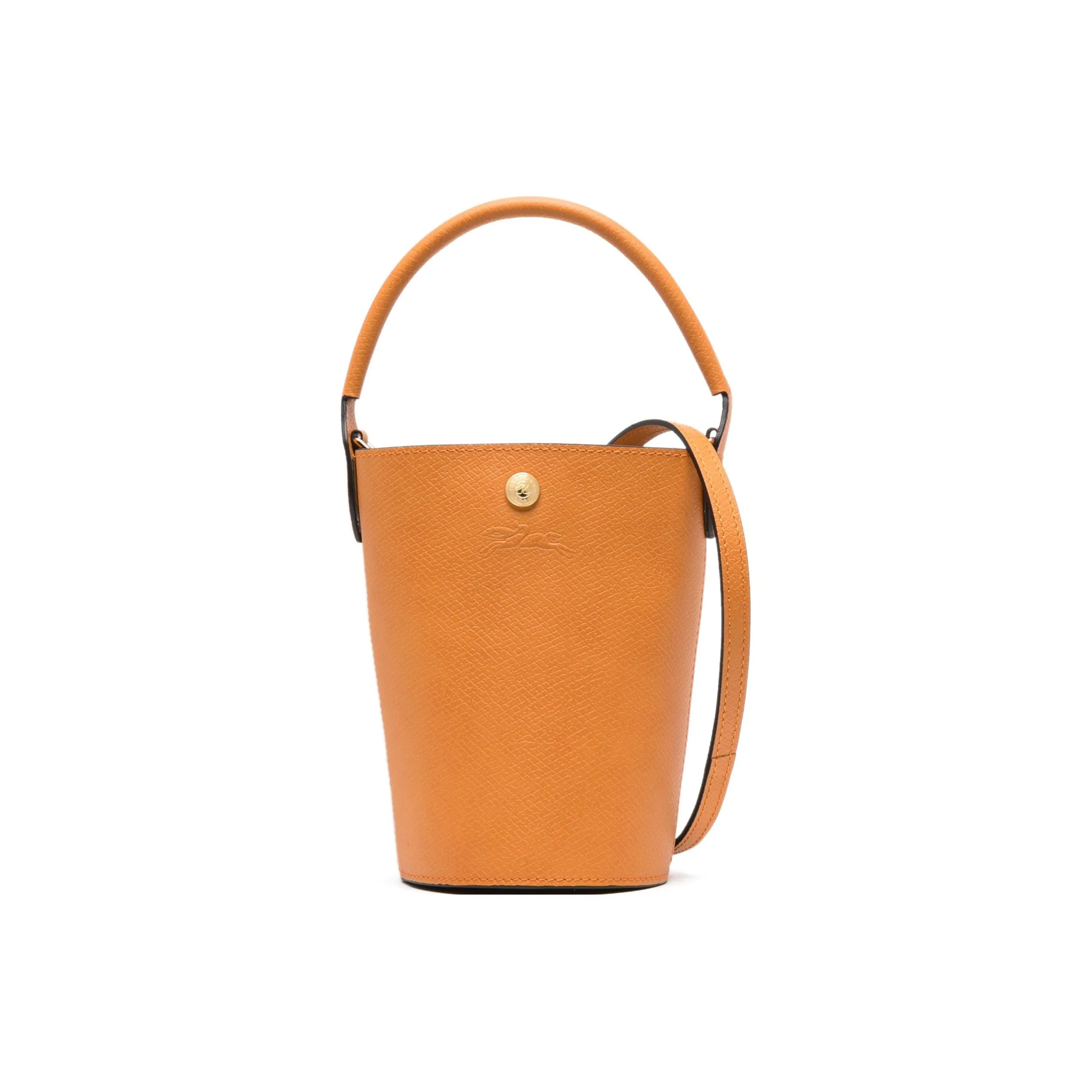 LONGCHAMP Épure Коровья кожа Ведрообразная сумка Сумка Сумка через плечо Сумка через плечо Экстра Маленькая Женская Абрикосово-желтая