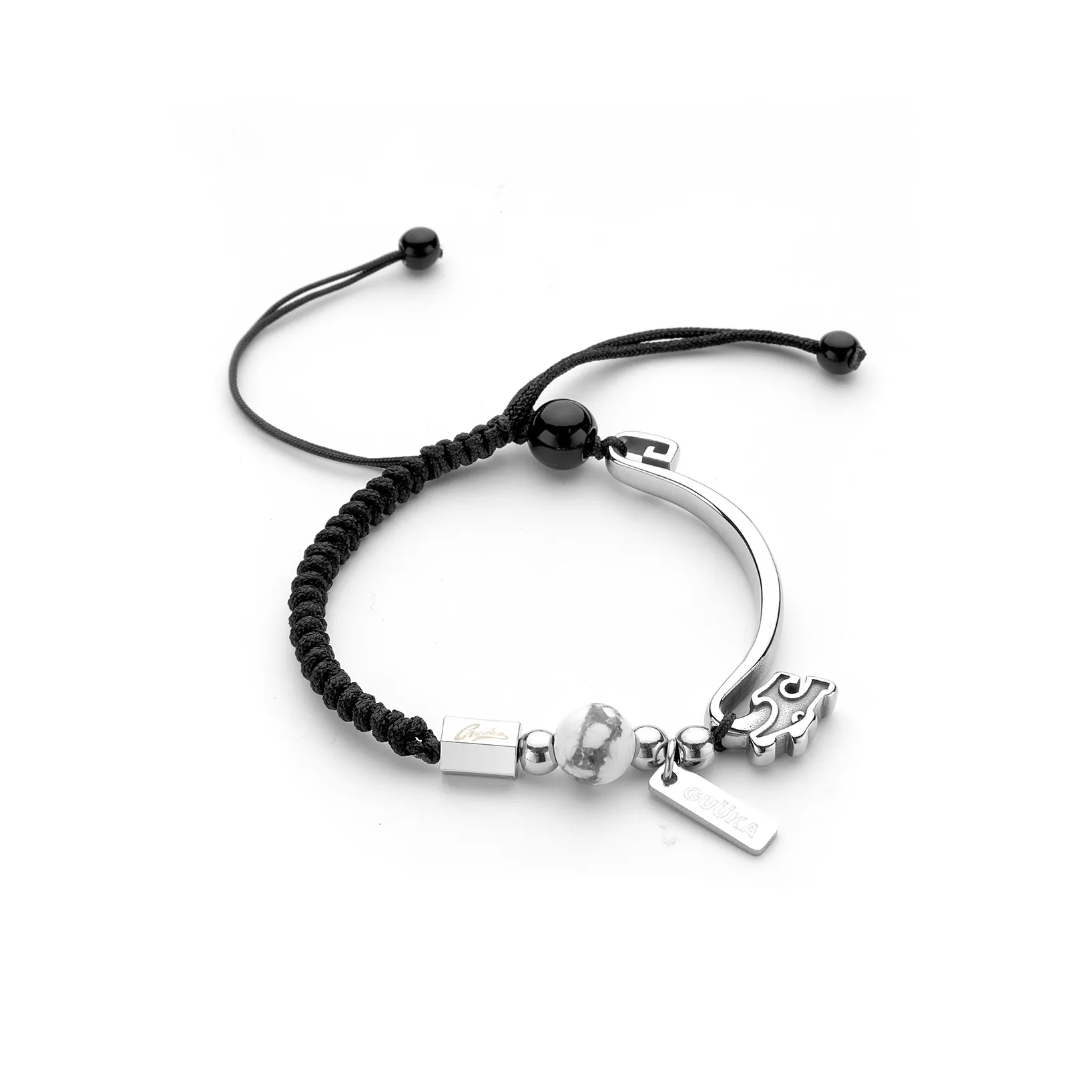 Guuka Stainless Steel Bracelets Unisex Silver