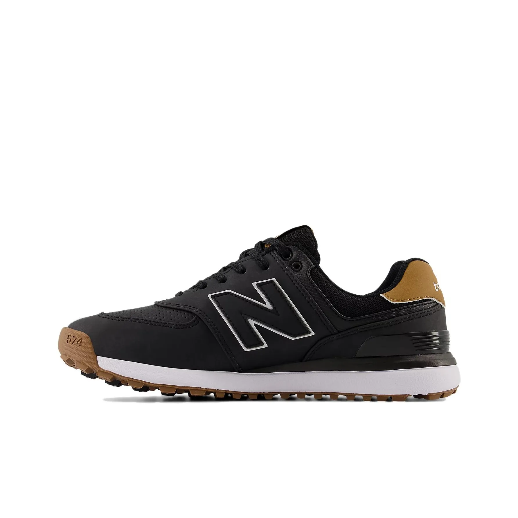 New Balance NB 574 Series Low Top Golf Shoes Men's Black Brown