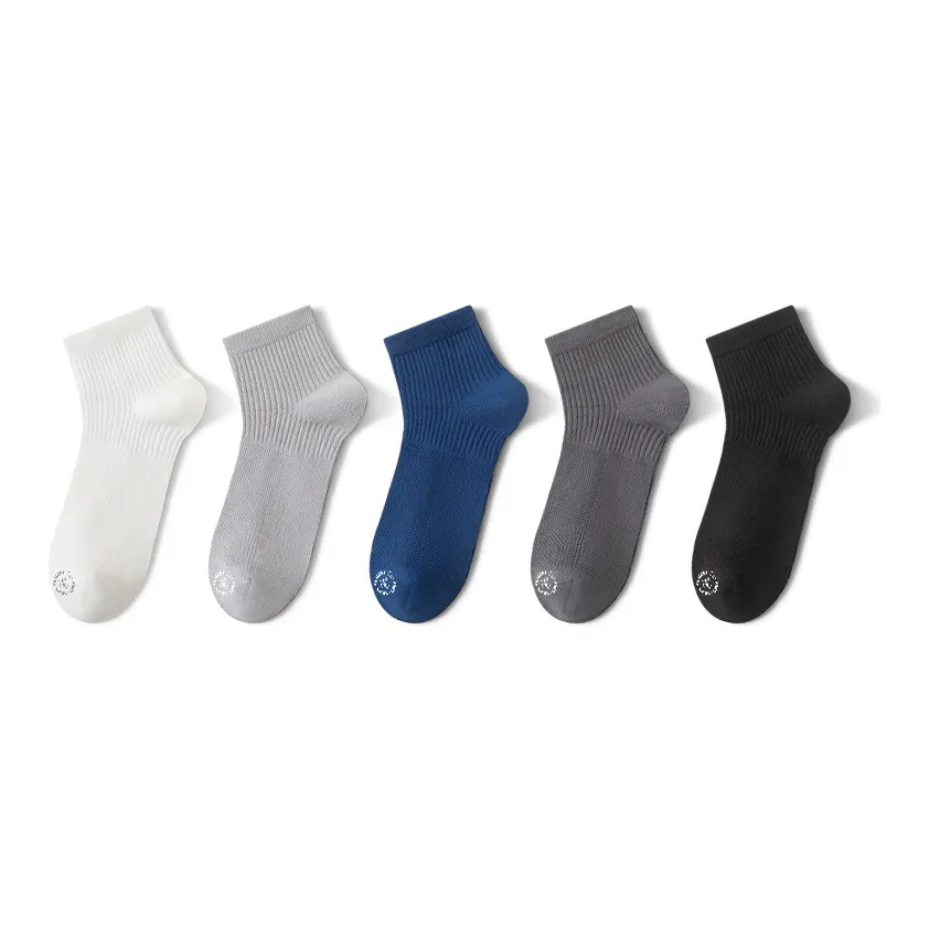 FUGEER Ankle Socks Spring And Summer Men's 5 Pack