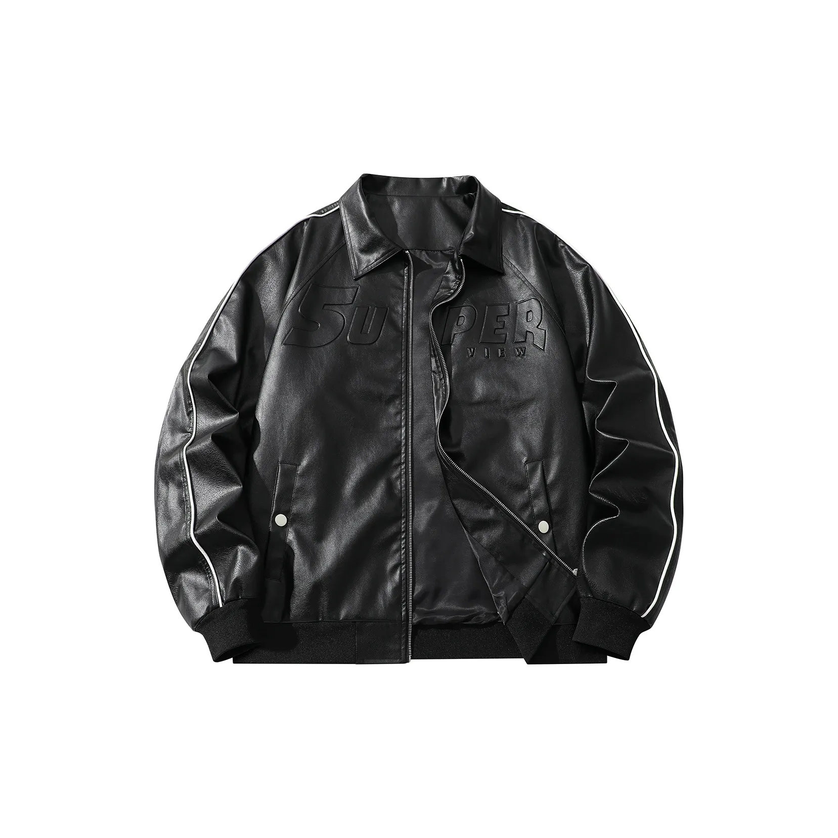 S.view Leather Jacket Unisex Black