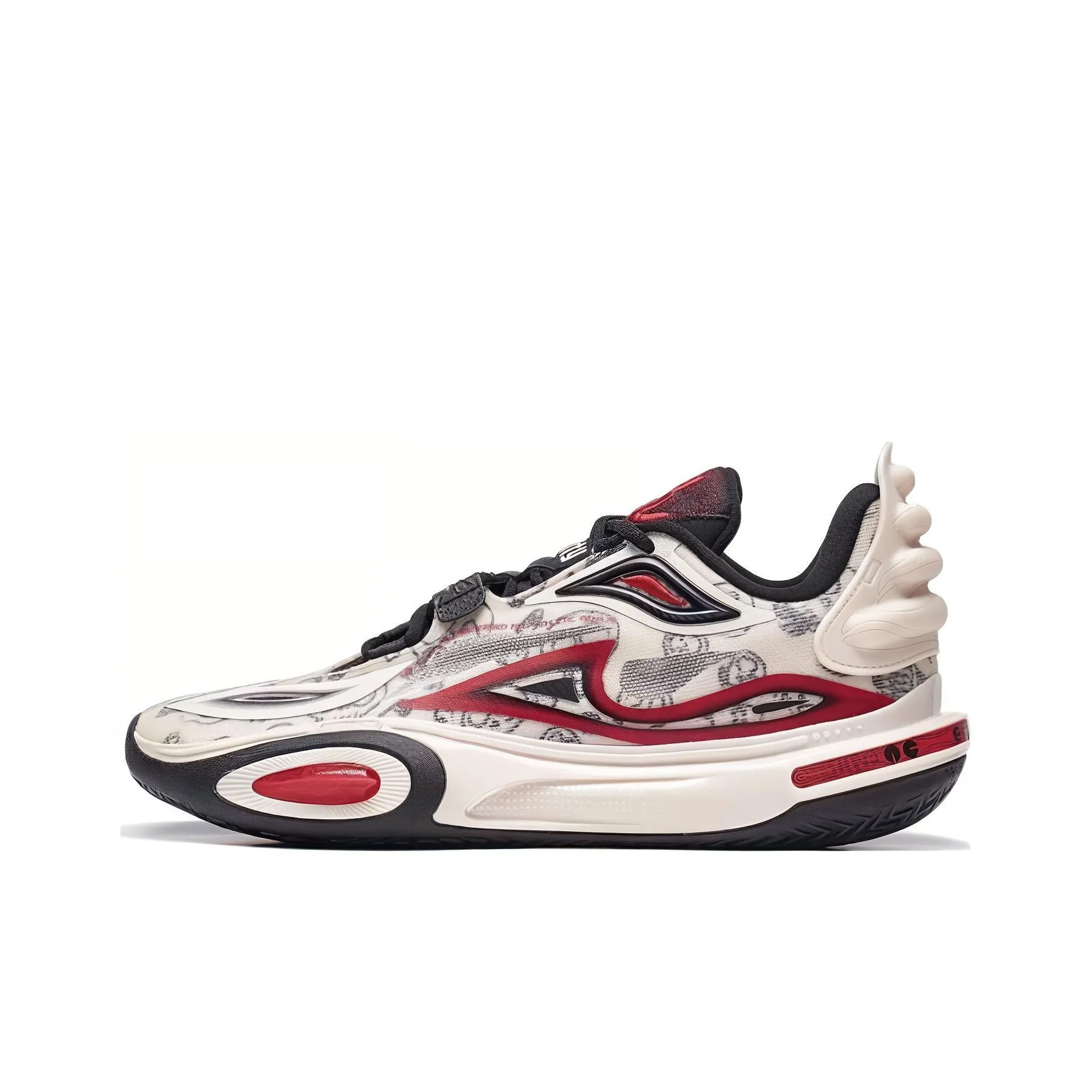 LiNing All City 11 V2 Kids & Youth Cushioning Wear Resistant Low Top Basketball Shoes Unisex Red White