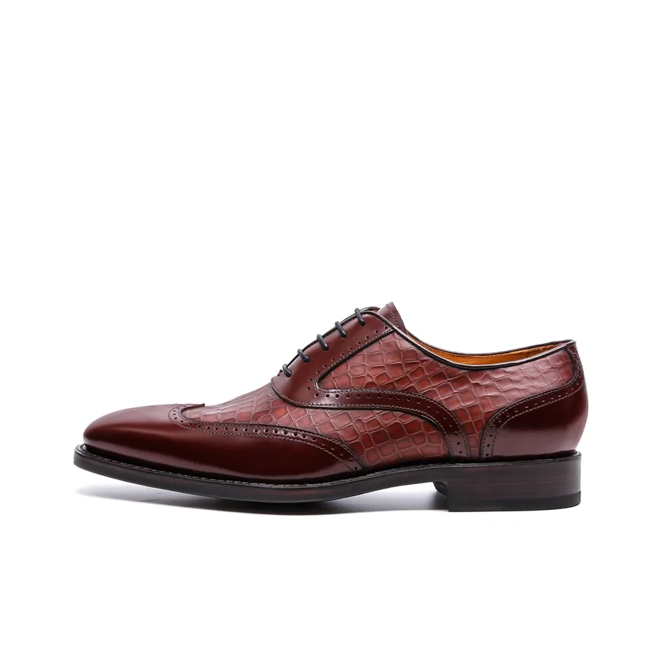 PALMPOLO Dress Shoes Men's Burgundy