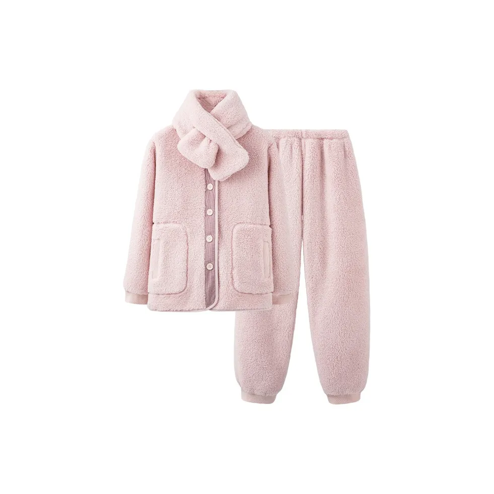 White Ran Outerwear Ready Home Set Pajamas Women's Pink
