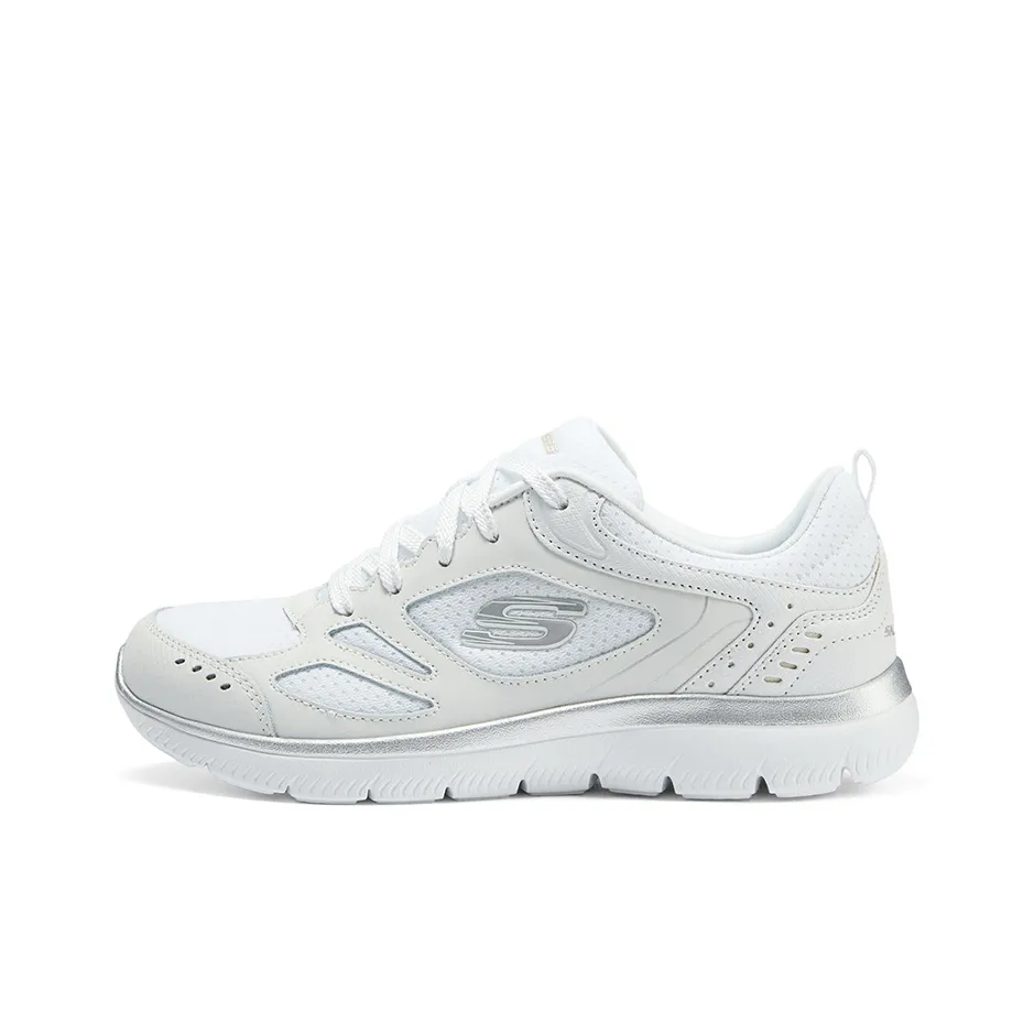 Skechers Summits Амортизация Устойчивый к истиранию Дышащий Легкий Низкий Топ Повседневная обувь Женская Белая