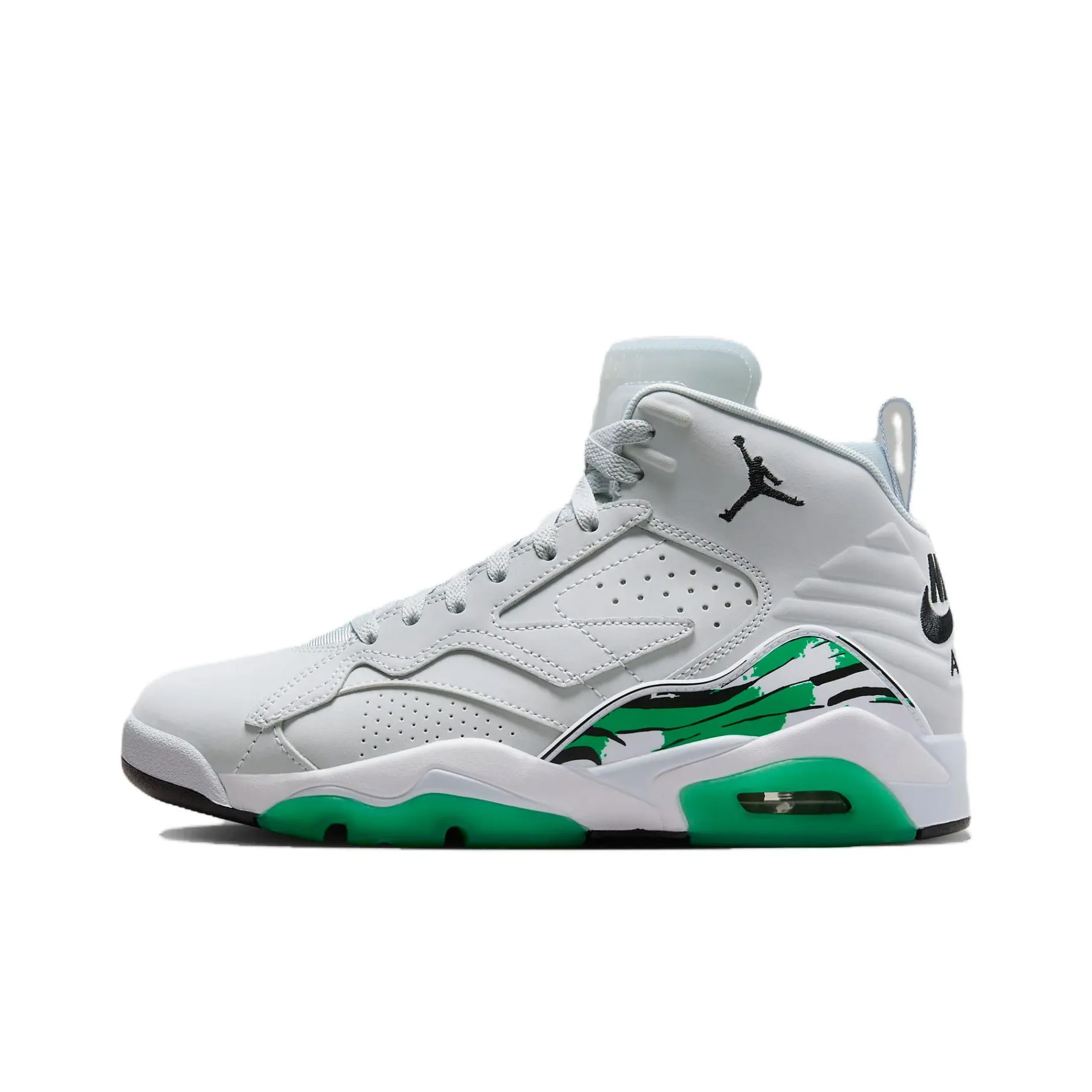 Jordan Jumpman MVP Shock Absorbers Slip Resistant High Top Vintage Basketball Shoes Women's White Green