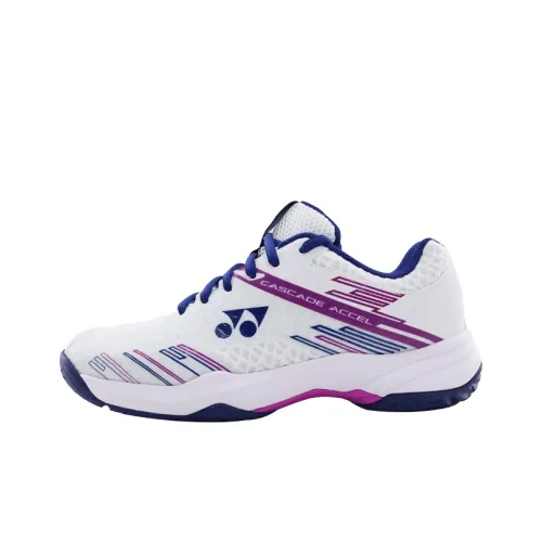 YONEX POWER CUSHION CASCADE ACCEL Бадминтонная обувь Низкий верх Белый фиолетовый Унисекс