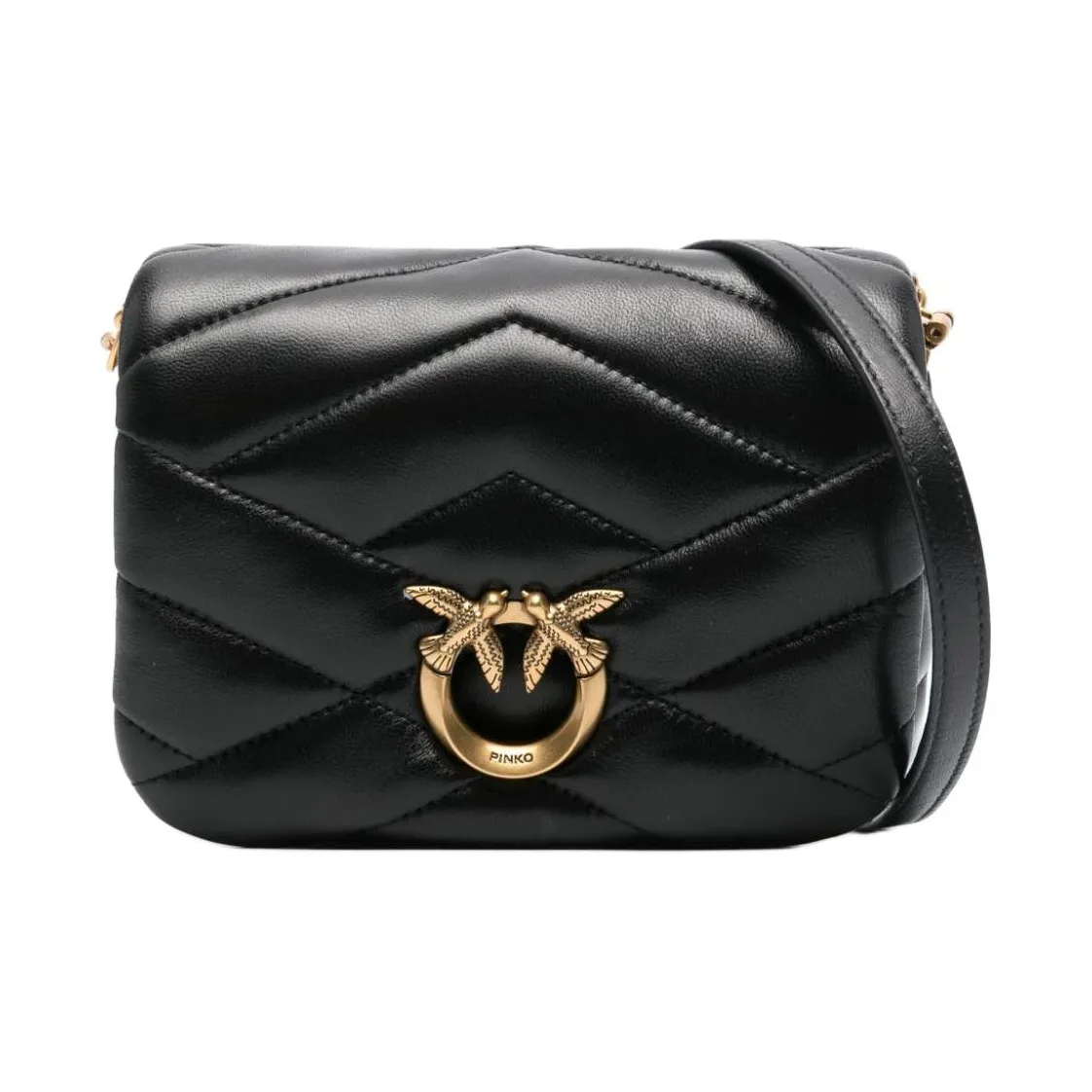 PINKO Baby Love Кожа Сумка через плечо Женская Черная