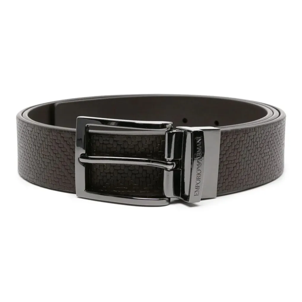 EMPORIO ARMANI Полиуретан Кожа Ремни Мужской Коричневый 3,5CM