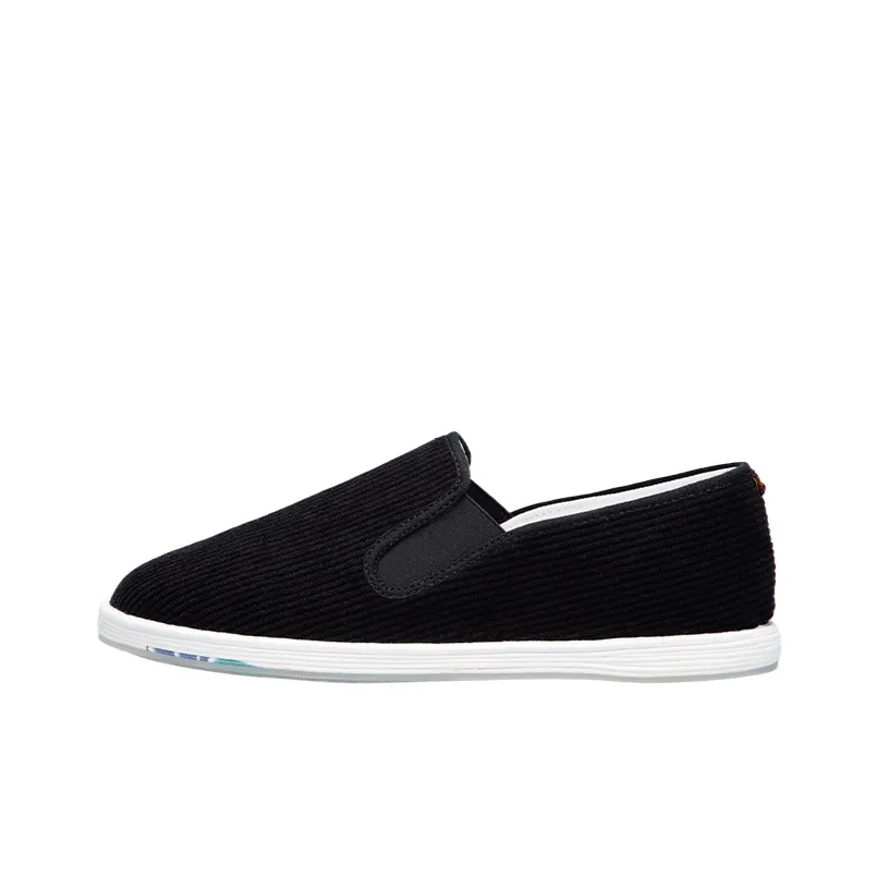 Bian Fumao Men's Casual Shoes Old Beijing Cloth Shoes Slip on Men's Black