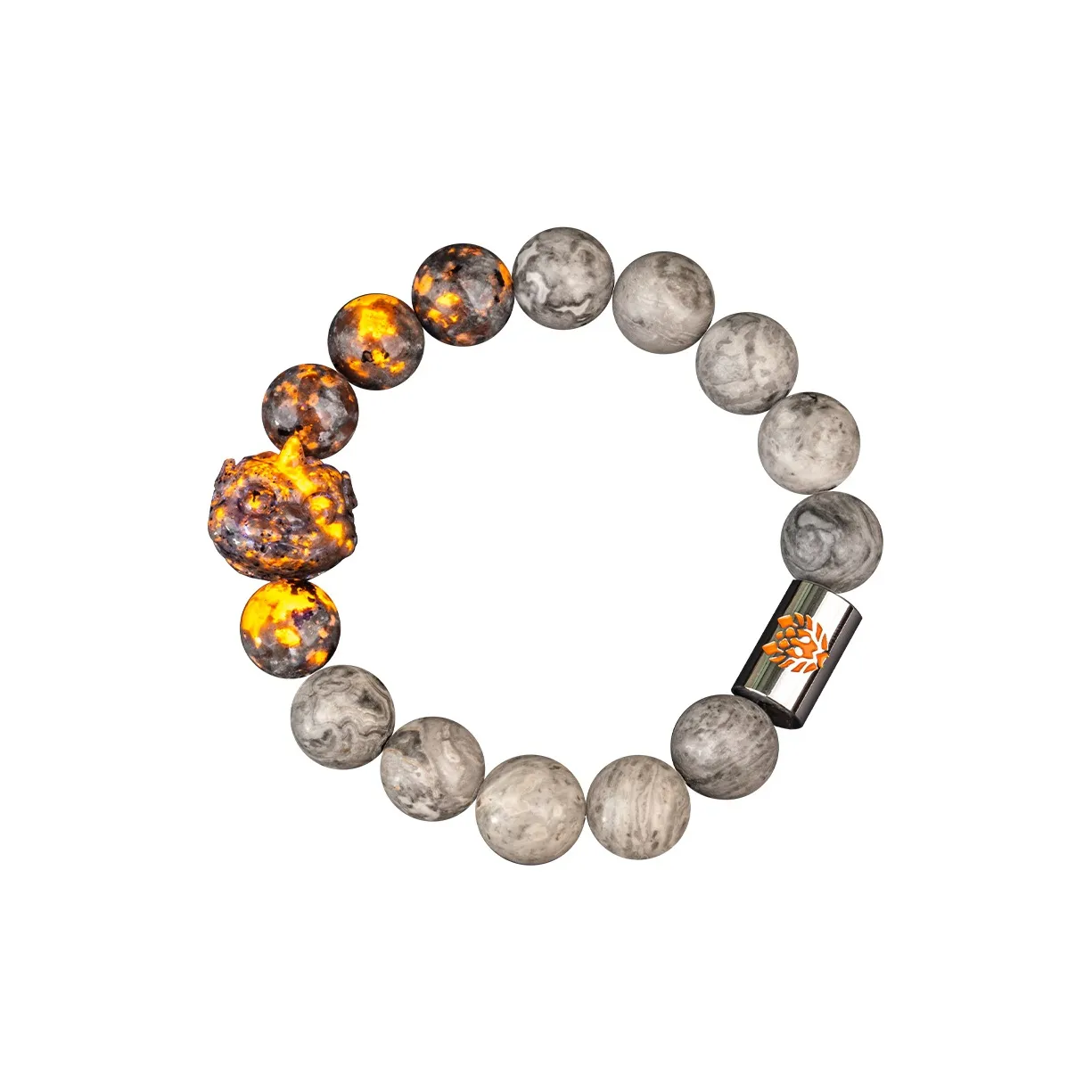 Rastaclat Камень с картой Маленький Лев Китайский стиль Браслет с бусинами Унисекс