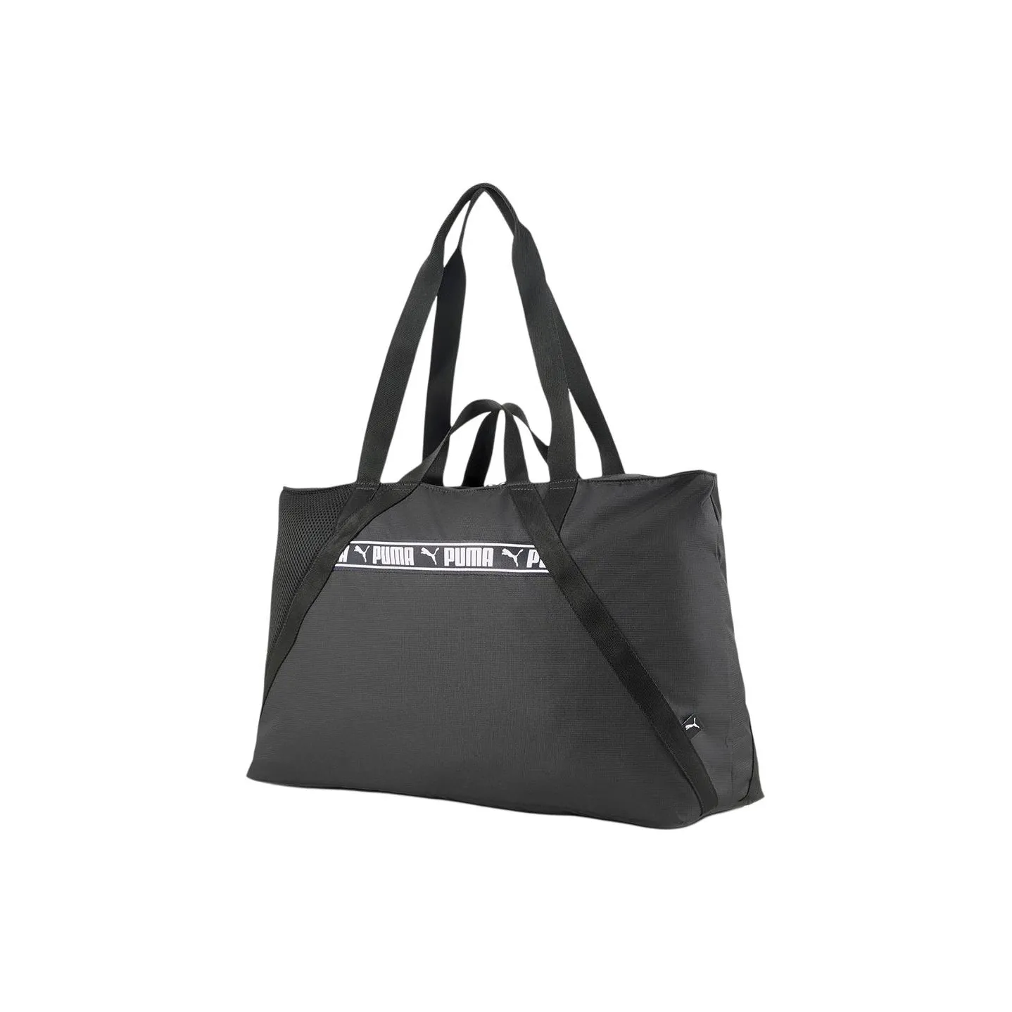 PUMA Polyester Regular Tote Bag Shopping Bag One Shoulder Crossbody Portable Travel Bag 27L Unisex Black