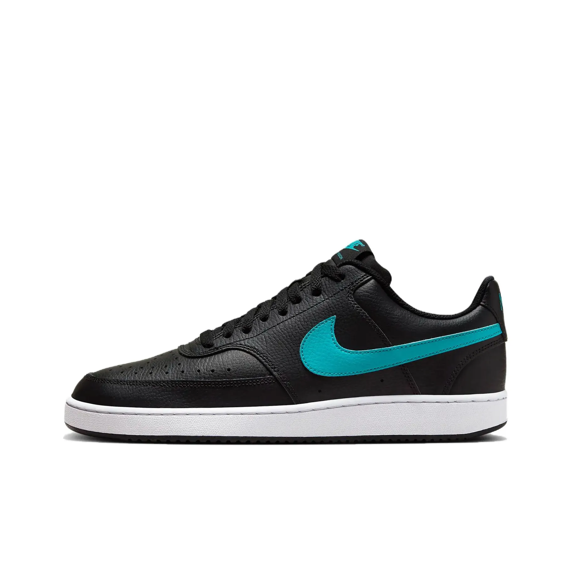 Nike Court Vision Low Comfortable Slip Resistant Cushioning Low Top Skateboard Shoes Men's Black Blue