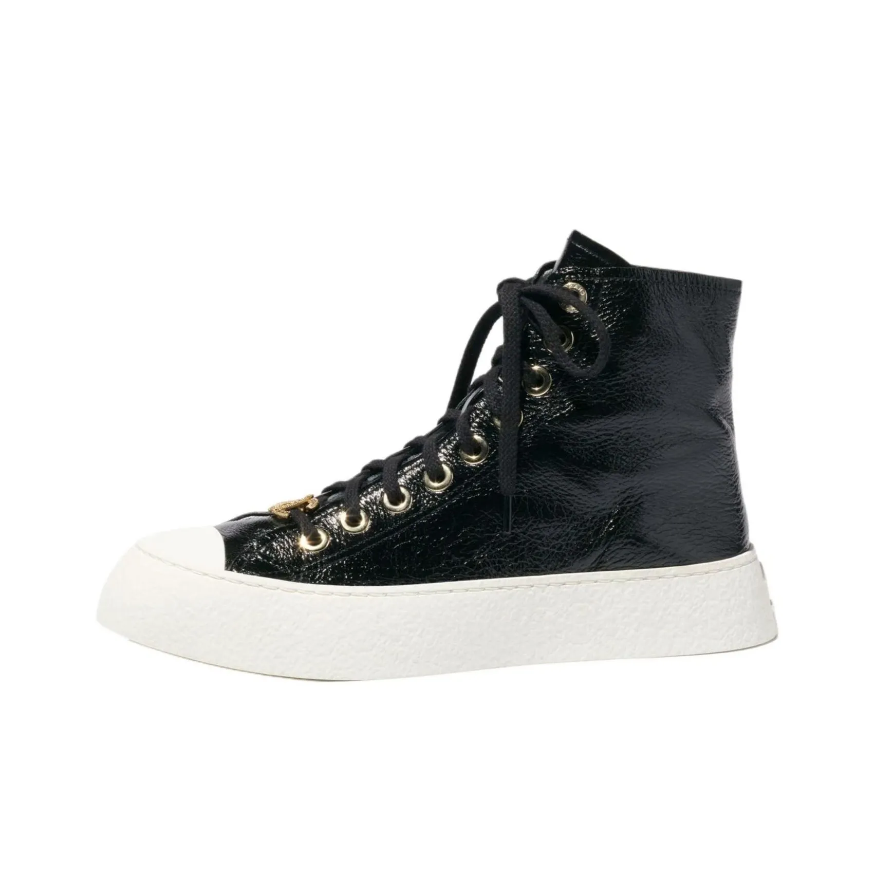 CHANEL High Top Skateboard Shoes Women's Black