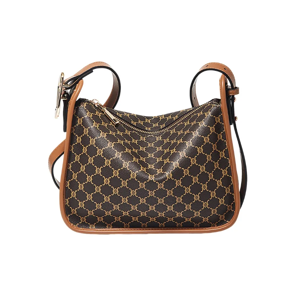 MARINO ORLANDI Сумка через плечо из синтетической кожи среднего размера женская кофейного цвета