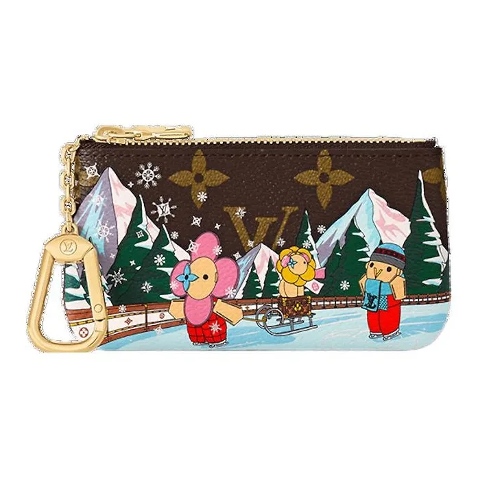 LOUIS VUITTON Key Pouch Coated Canvas Key Pouch Coin Purse Regular Women's Brown