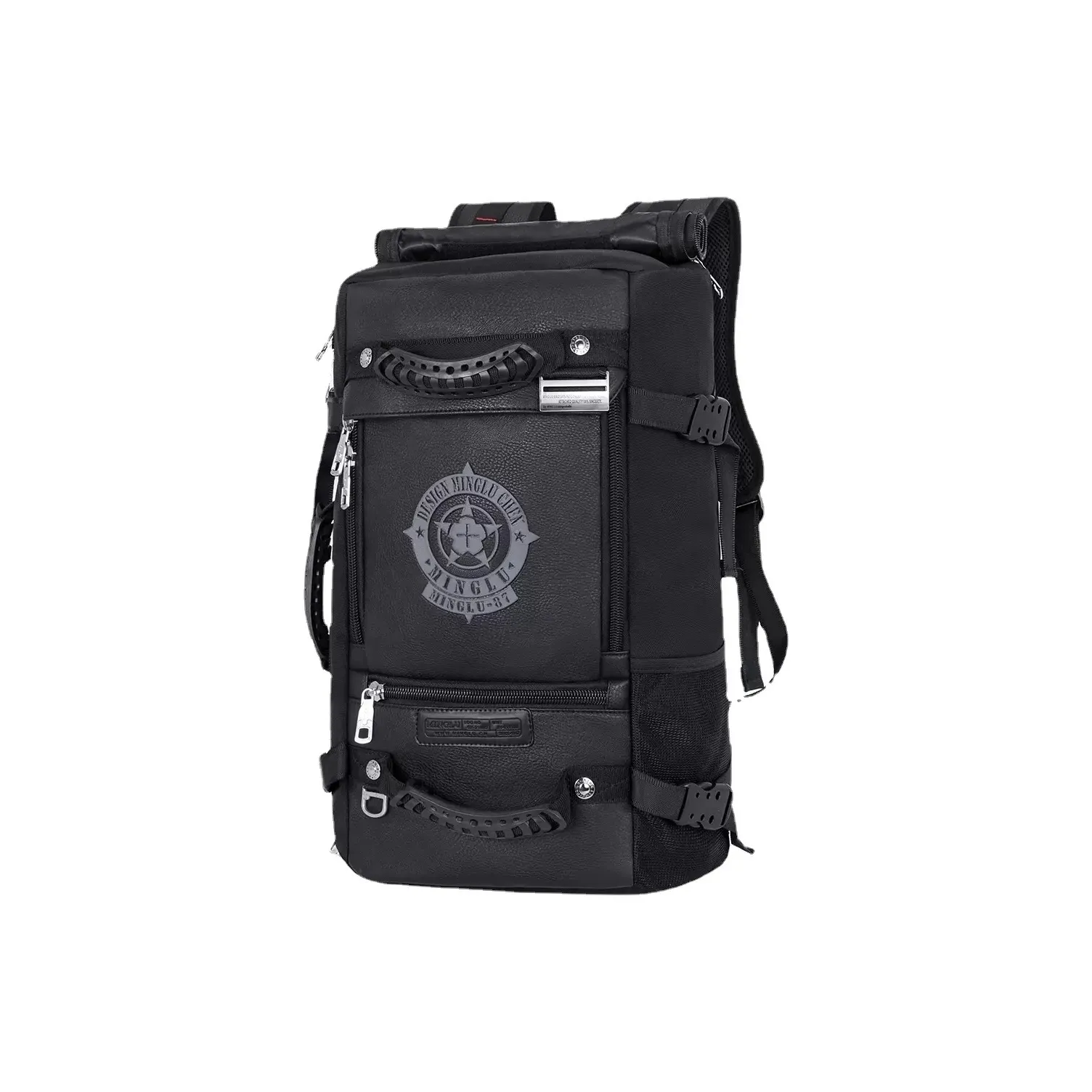 MingLu Oxford Handbag, Shoulder Bag, Backpack Unisex Black