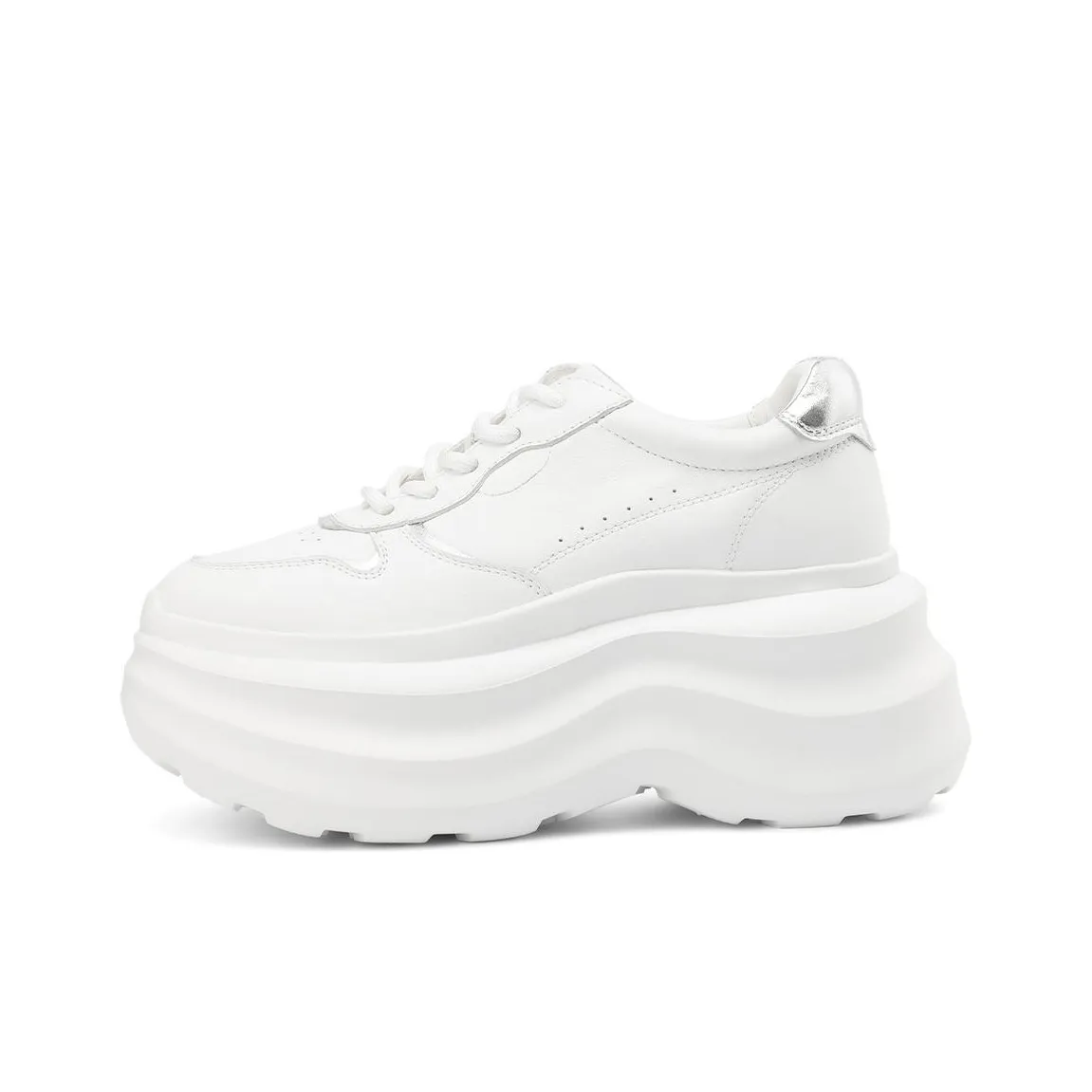 Rosa Bianca Низкий Топ Кроссовки с Толстой Подошвой Женские Белые