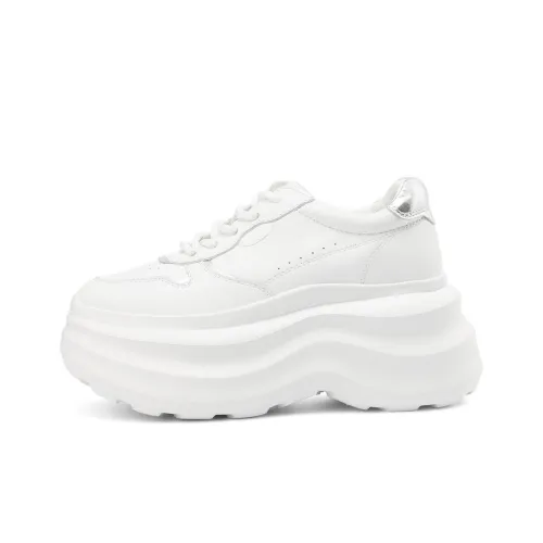 Rosa Bianca Толстоподошвенные кроссовки Low Top Белый серебристый Женские