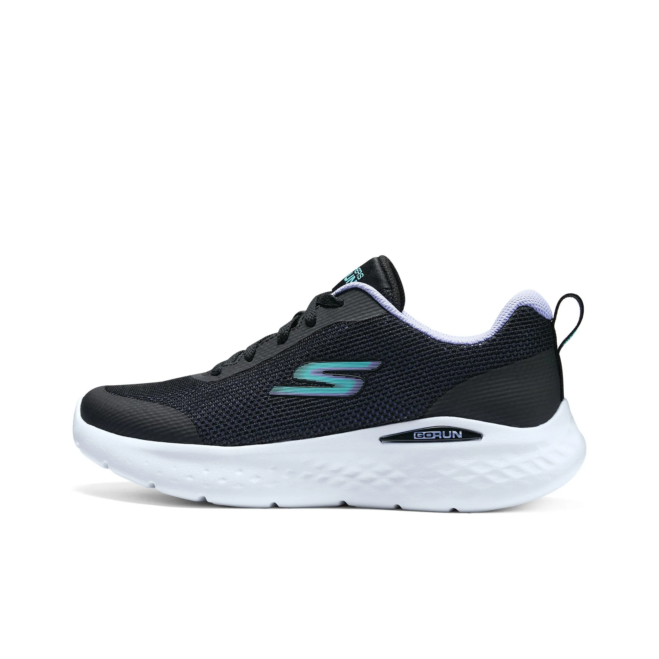 Skechers Go Run Lite Low Топ Повседневные Беговые Кроссовки Женские Черно-Белые