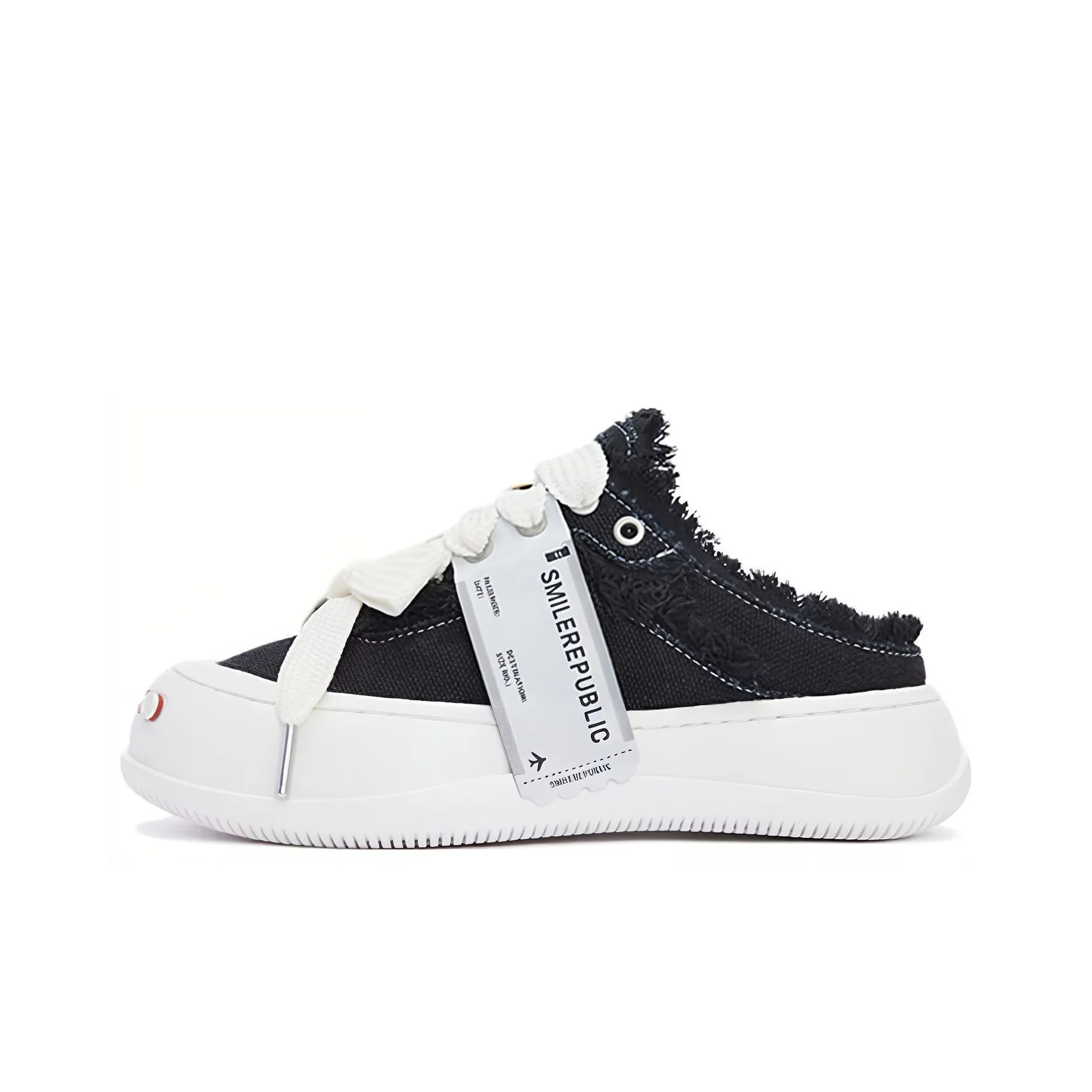 SMILEREPUBLIC Low-Top Canvas Shoes Black Unisex