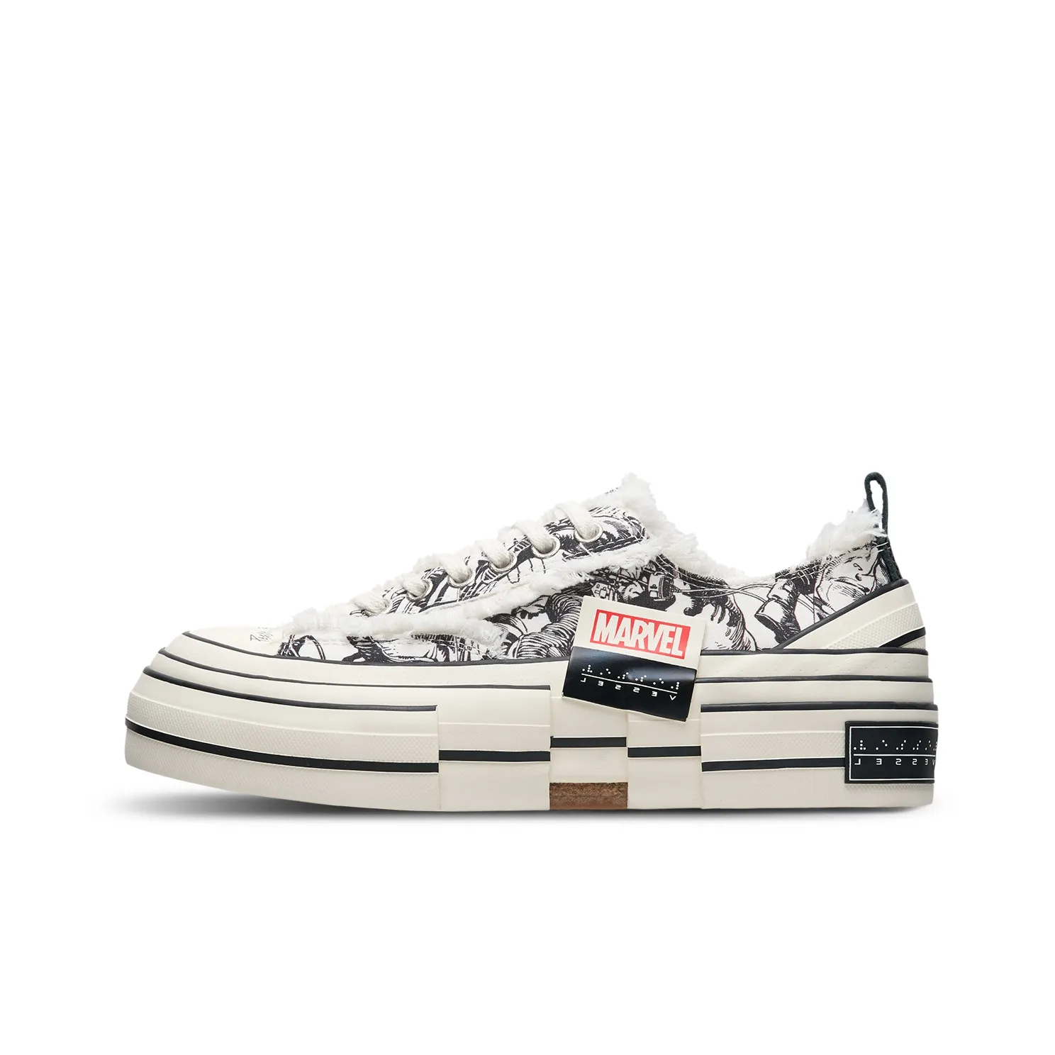 MARVEL x VESSEL Low Top Canvas Shoes Unisex Black