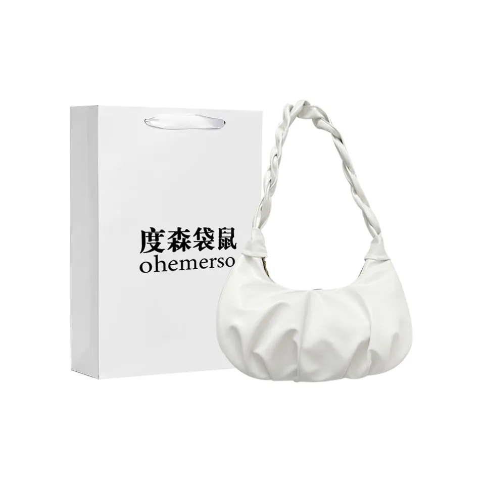 Dusen Kangaroo ПУ (полиуретан) Сумка через плечо Стандартная Женская Белая Серебряная Черная