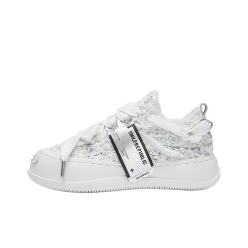 SMILEREPUBLIC Laugh Series Кеды Low Top Серебряные Унисекс