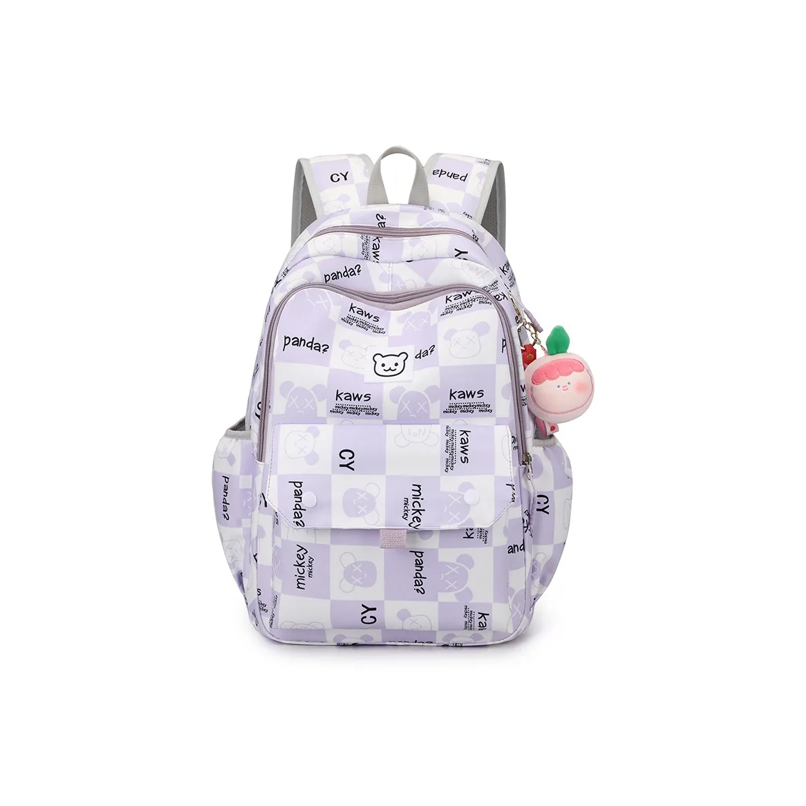 NIGEER Nylon Fabric Backpack Regular Women's Purple/Blue/Black/Gray/Pink/Green