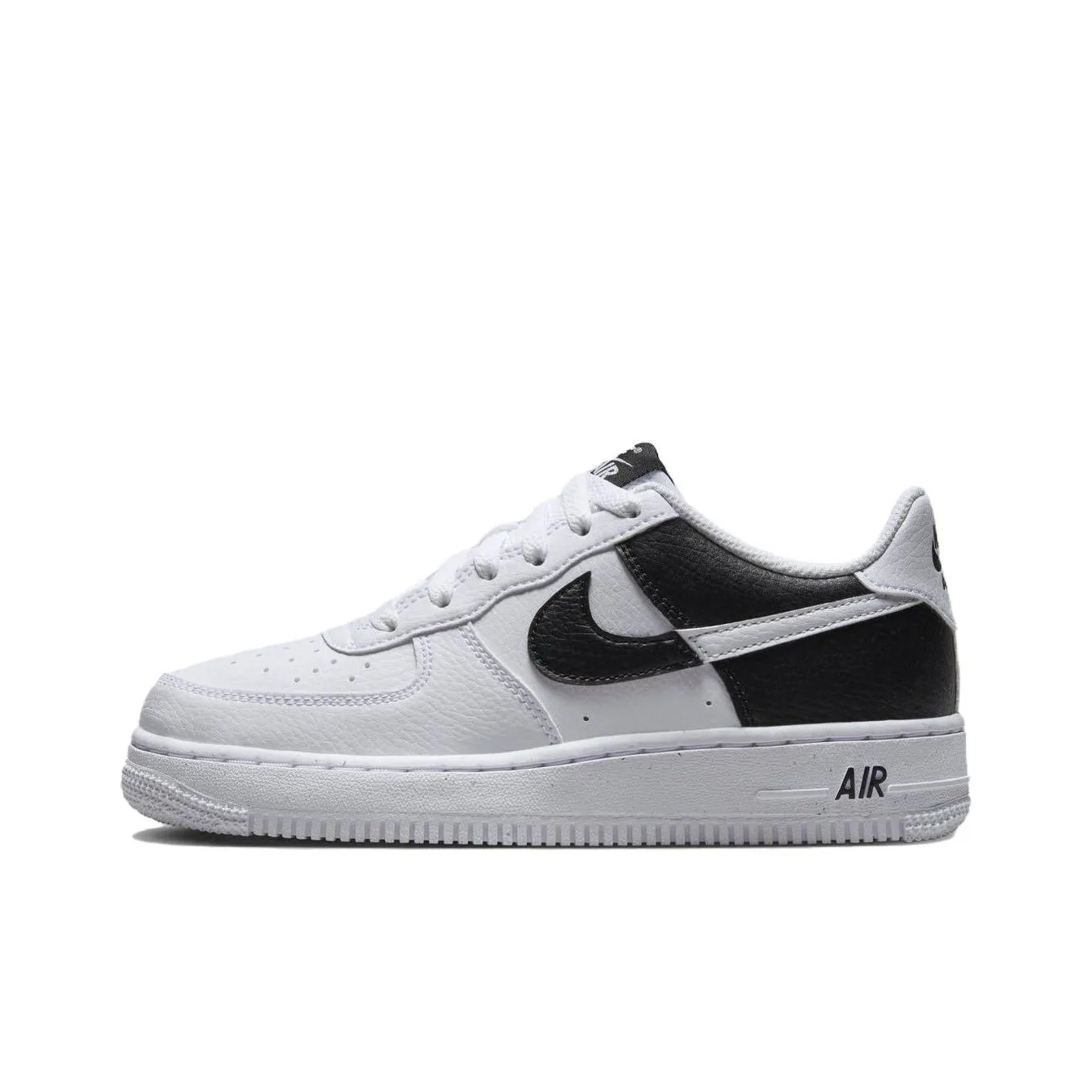 Nike Air Force 1 NEXT NATURE Anti Slip Wear Resistant Low Top Skateboard Shoes White Black Kids'