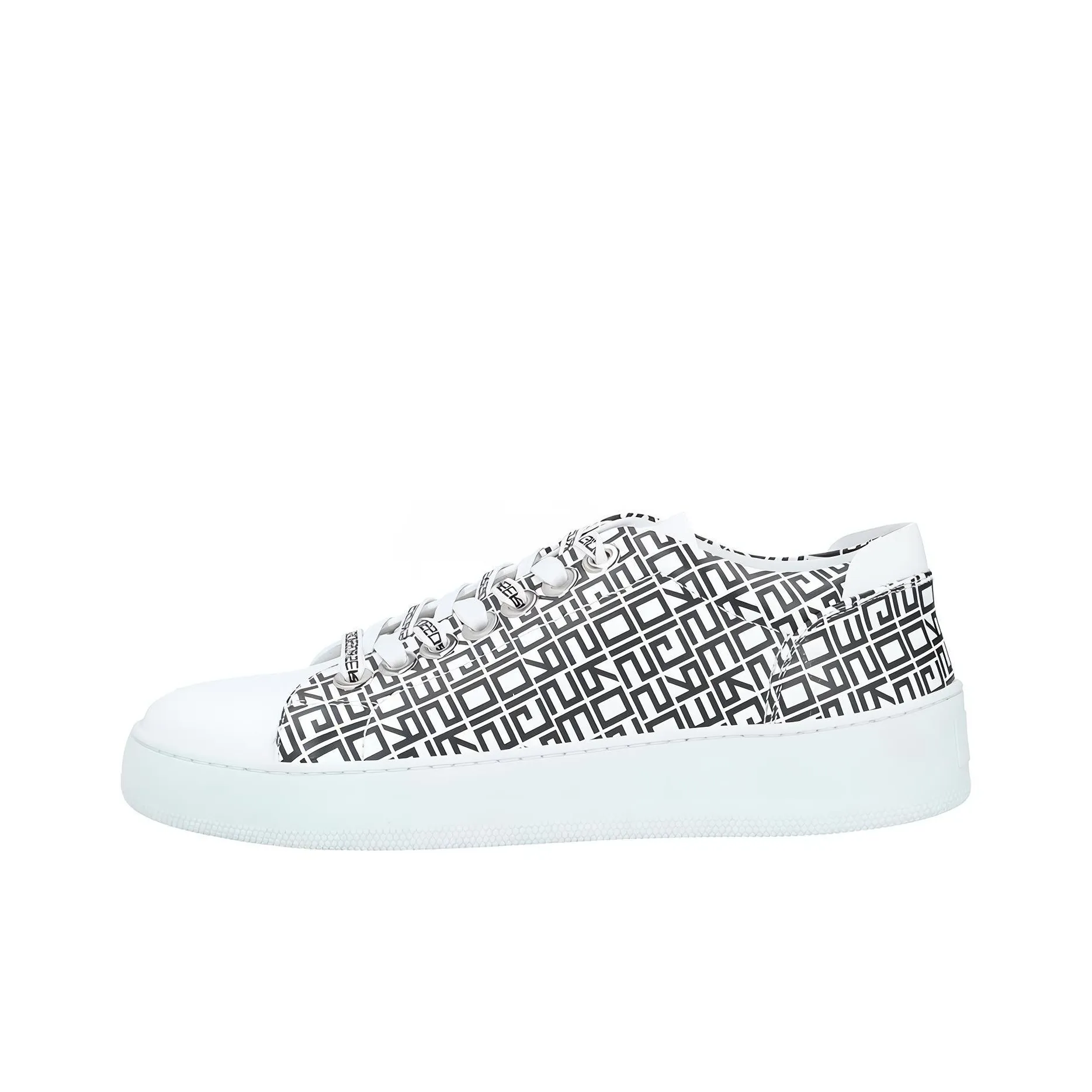 SERGIO ROSSI Stylish Skateboarding Shoes Men's Black White
