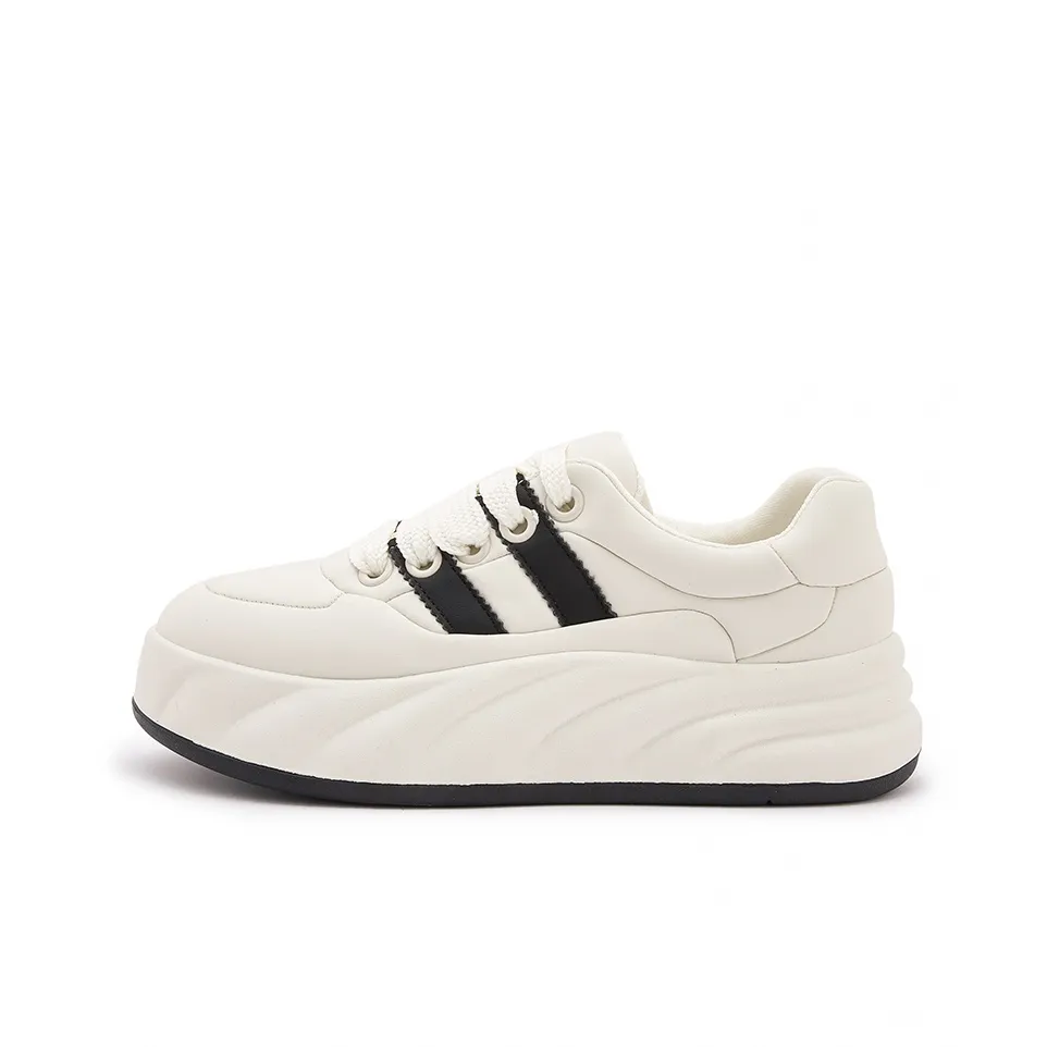 Milan Love Song Баланс Устойчивый к истиранию Быстросохнущий Водонепроницаемый Низкий Топ Скейтборд Кроссовки Женские Бежево-черные