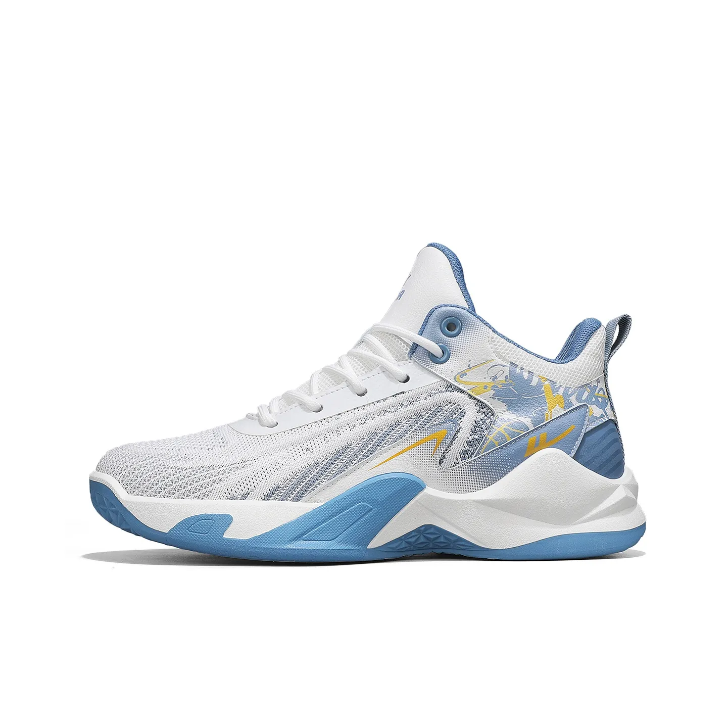 WARRIOR Basketball Shoes Men's High Top White/Blue