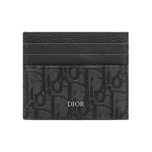 DIOR Cow Leather Card Holder Card Holder Men's Black