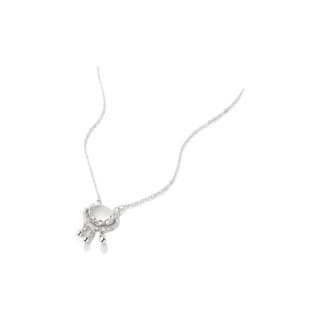 Artisan Lock Heart Jade Chalcedony Jade Necklaces Women's