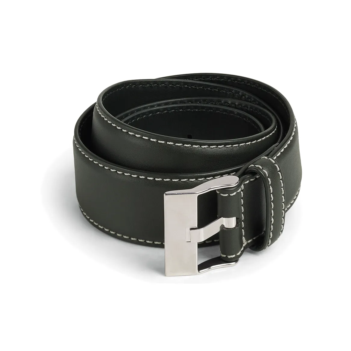 Bottega Veneta Однотонный дизайн застежка-булавка кожаные ремни мужской зеленый ширина 3,5 см