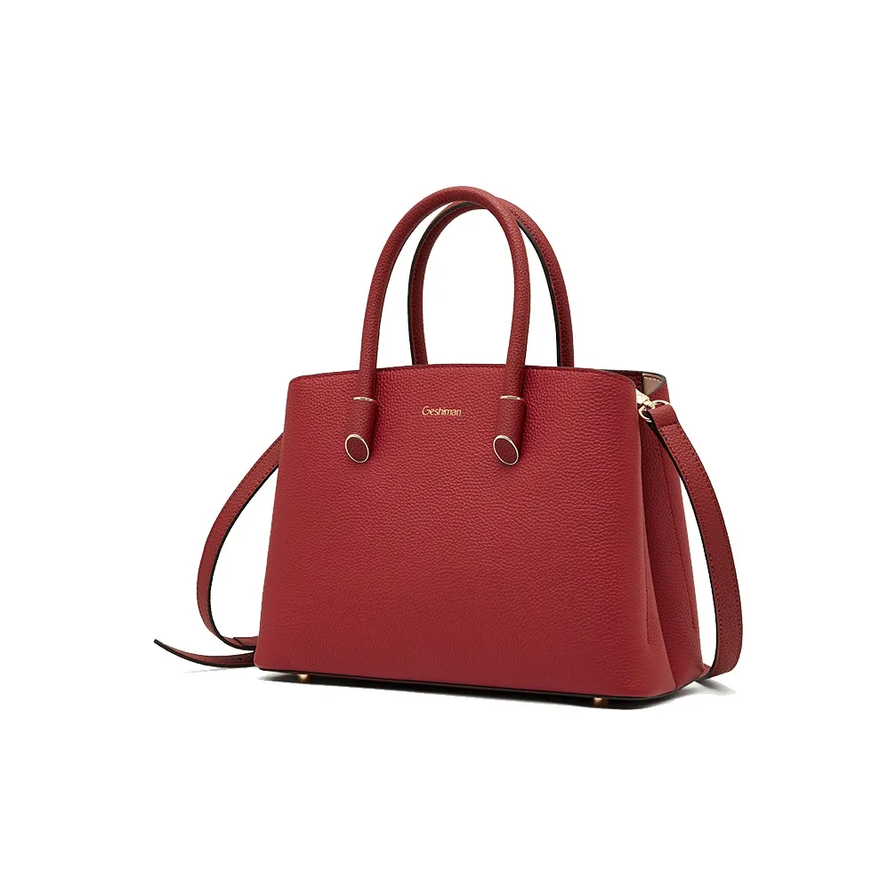 Geshiman Сумка из крупнозернистой текстуры коровьей кожи женская ручная сумка сумка через плечо стандартная женская бежевый черный слоновый серый бордовый