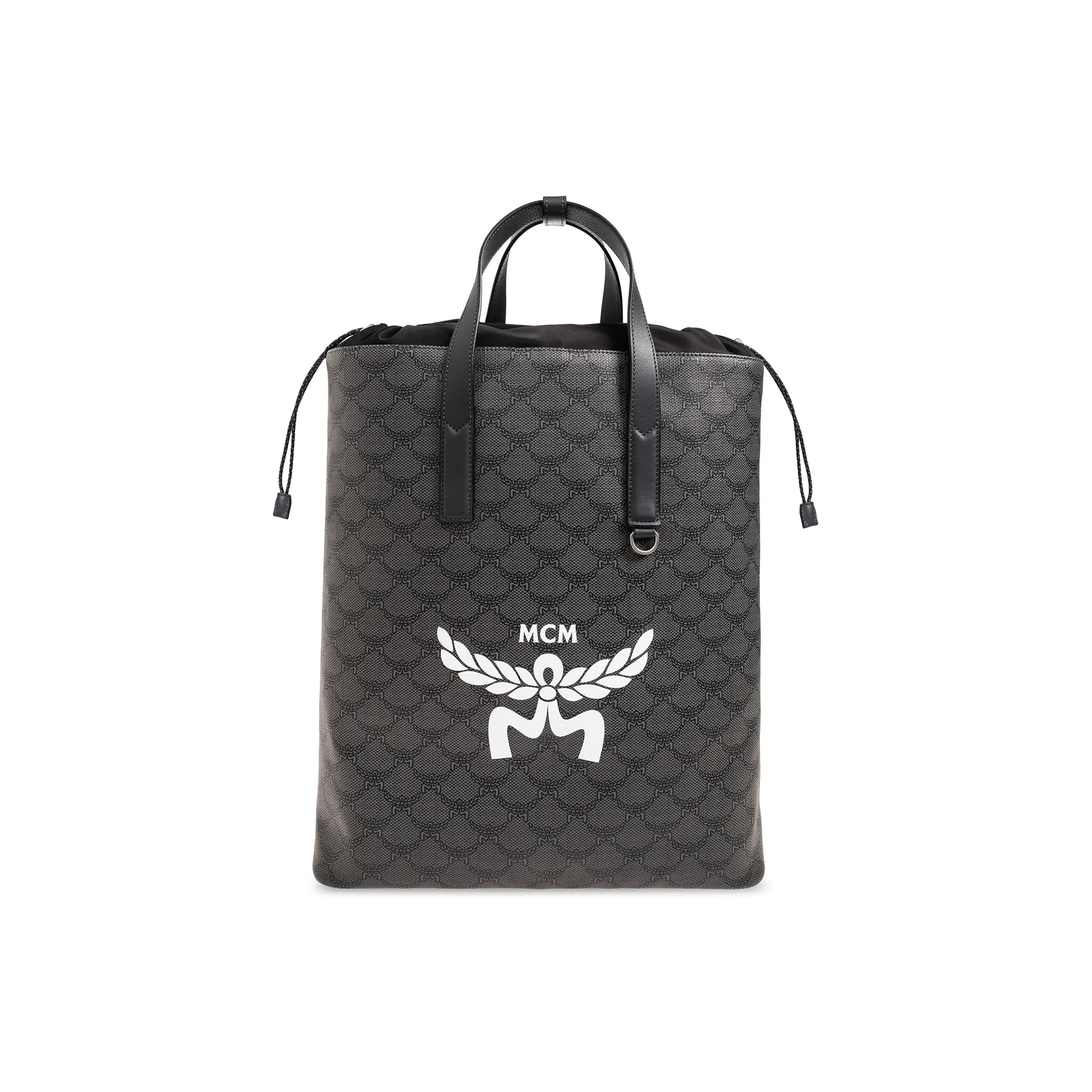 MCM Холст и Кожа Комбинированный Рюкзак Средний Мужской Серый