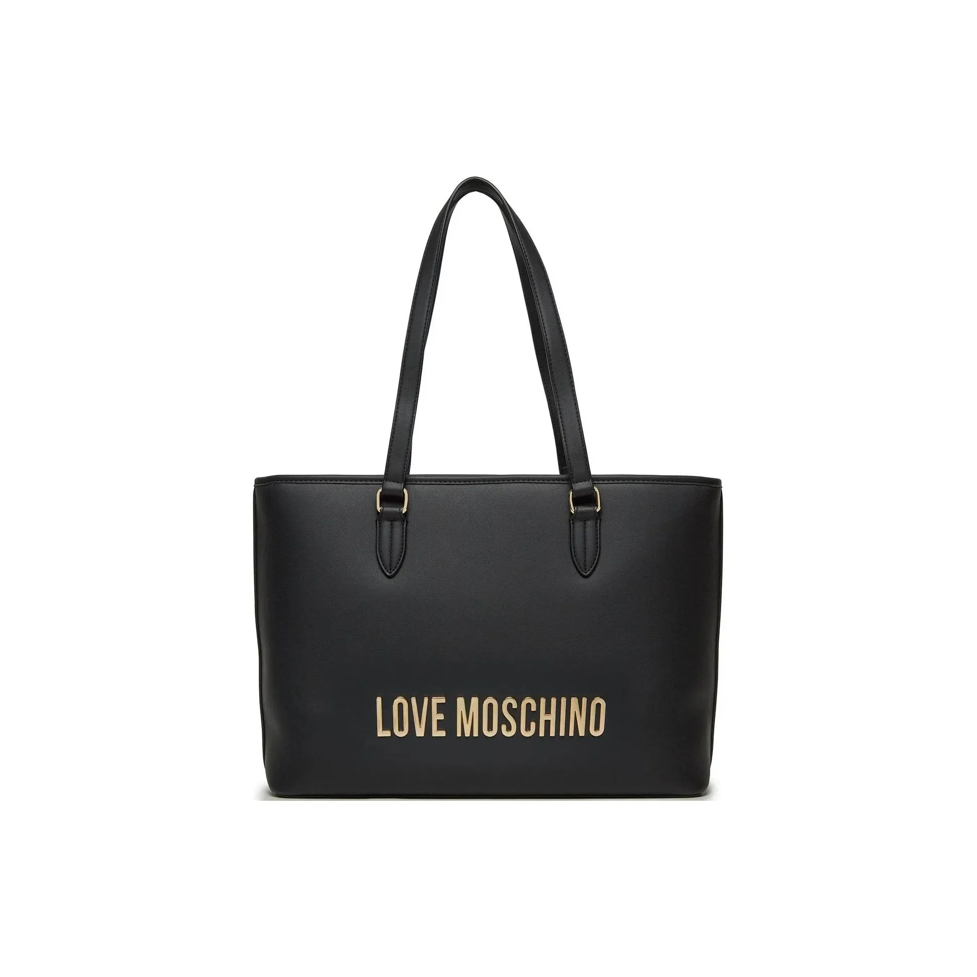 LOVE MOSCHINO Polyurethane Tote Bag, Shopping Bag, Shoulder Bag, Handbag Women's Black