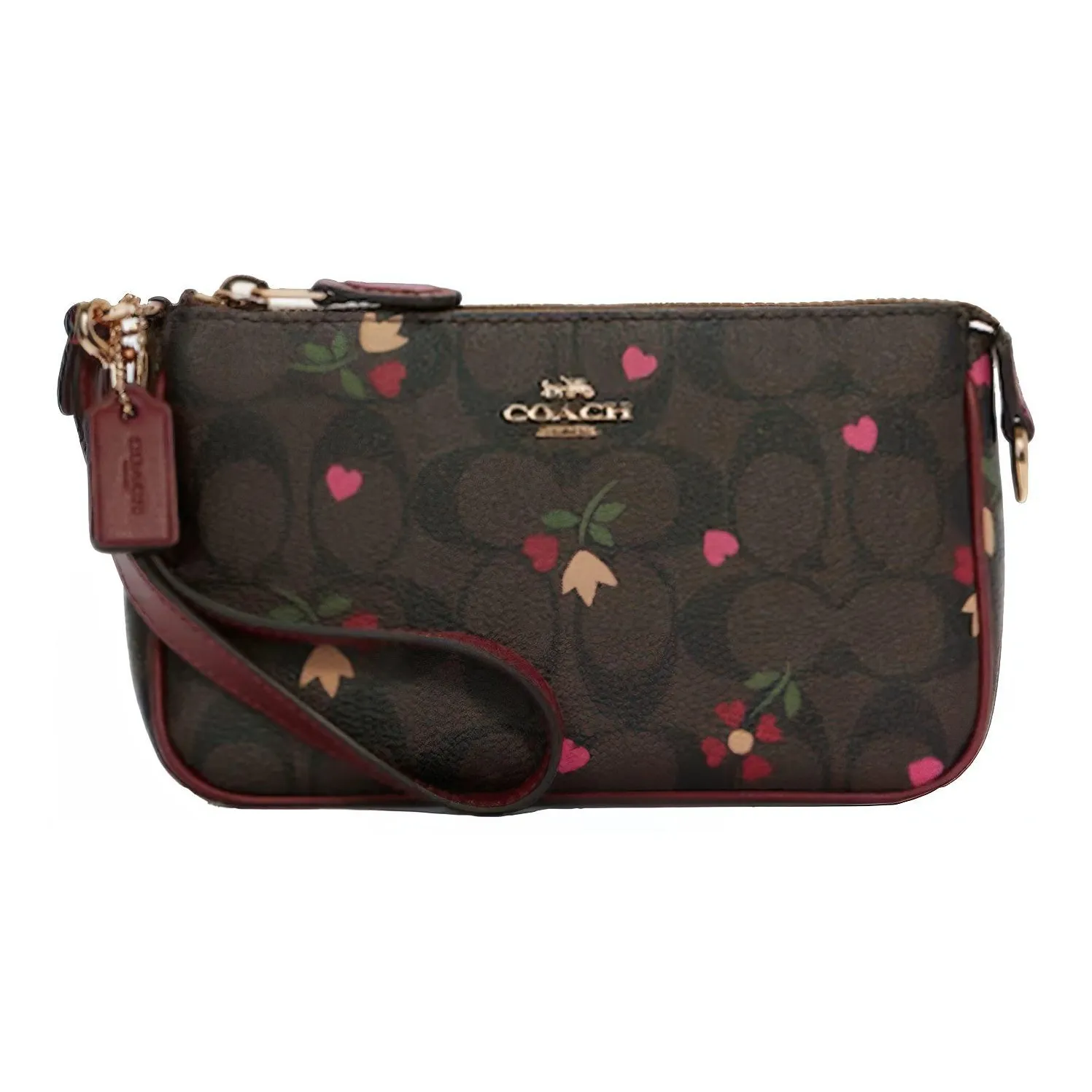 COACH Nolita Кожа Сумка через плечо Маленькая сумка Клатч Маленький Женский Коричневый Бургунди Многоцветный