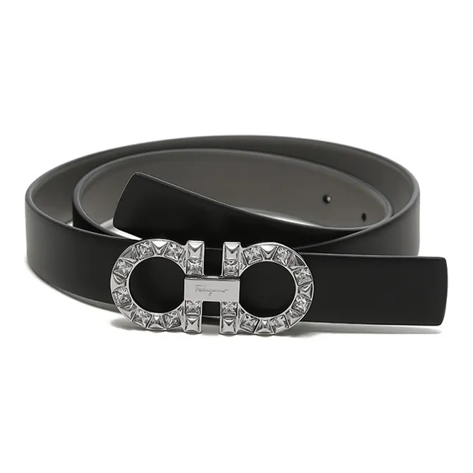 FERRAGAMO Non Trimable Double Sided Leather Belts Women's 2.5cm