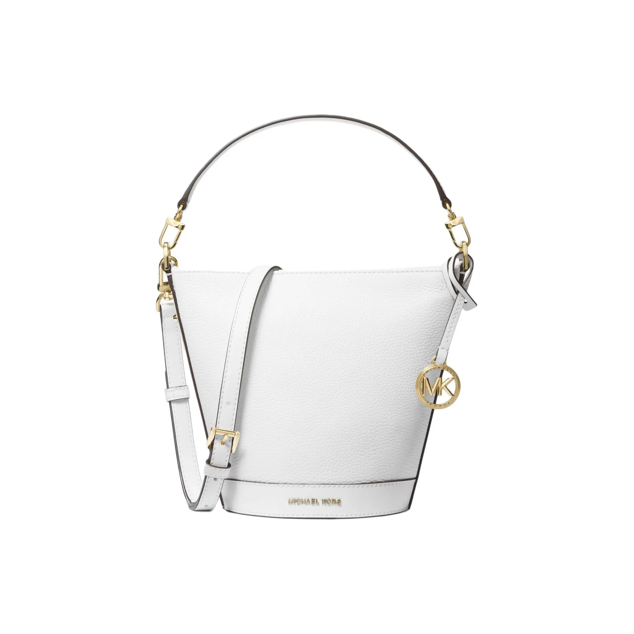 MICHAEL KORS Коровья кожа с искусственной кожей ведрообразная сумка сумка через плечо маленькая сумка через плечо женская белая