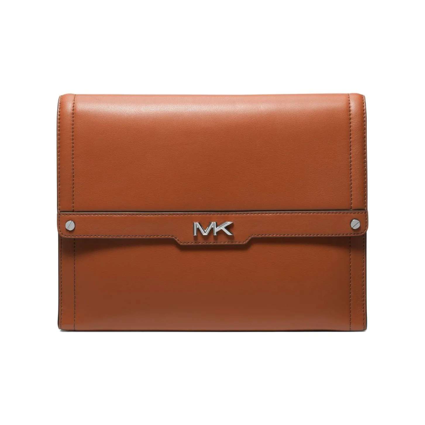 MICHAEL KORS Клатч из коровьей кожи мужской кожа коричневый