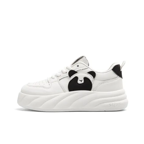 OMS Кроссовки для скейтбординга Low Top Панда Белые Женские