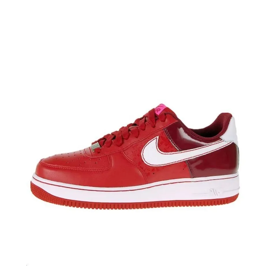Nike Air Force 1 Low 07 Амортизация Износостойкий Низкий Топ Скейтборд Кроссовки Женские Красный