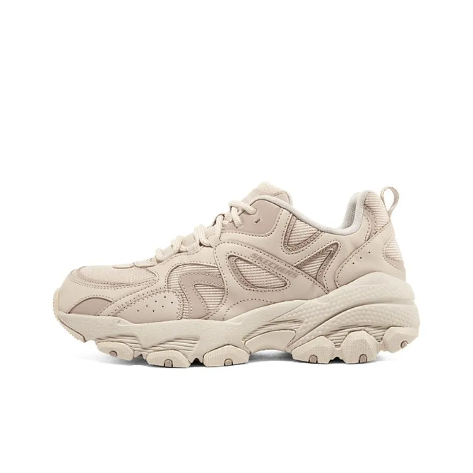 Skechers Cushioning Abrasion Resistant Support Low Top Chunky Sneakers Men's Beige
